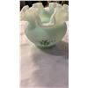 Image 8 : COLORED GLASS DISHES AND HAND PAINTED ART GLASS VASE