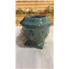 Image 2 : CERAMIC LAMP WITH SWIRL GLASS OIL LAMP AND OIL