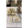 Image 2 : 2 CERAMIC PLAQUES AND CERAMIC FIGURE