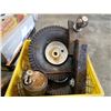 Image 2 : LOT OF TIRES, PITCHFORK, KEROSENE CAMP STOVE TANK