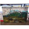Image 1 : VINTAGE PAINTING ON CANVAS SIGNED WAYNE KING  JUNE 3, 1975