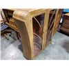 Image 3 : ANITIQUE GLASS DOOR ART DECO DISPLAY CABINET WITH 2 GLASS SHELVES