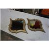 Image 1 : 2 DECORATIVE HEAVY WALL MIRROR - 25 INCH AND 20 INCH