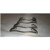 Image 2 : SET OF 4 CHROME MCM DRESSER HANDLES AND VINTAGE 4 INCH ALPHA FISHING REEL AND 2 INCH SHAKESPEARE LEV