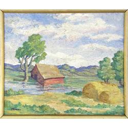 M. Drake, Oil on Board, Sandzen Student