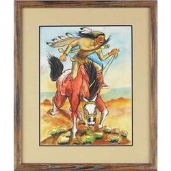 Andy Tsinajinnie, Watercolor