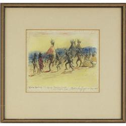 Henry Ziegler, Gouache and Ink