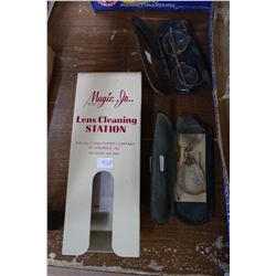 Dispenser for Magic Lens Cleaner and 2 Pairs of Glasses