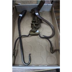 Three Tools: 2 Hooks and a Brass Tackle Mount