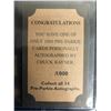 Image 2 : Chuck Rayner Pre-Parkie Autograph /1000