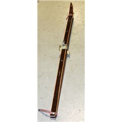 VINTAGE WOODEN SKIIS SET TUR