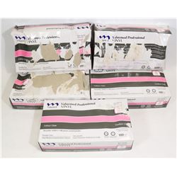5 BOXES OF 100 VINYL MEDICAL