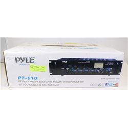PYLE PT-610 19: RACK MOUNT 600 WATT POWER MIXER