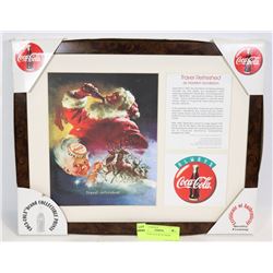 VINTAGE COCA COLA WALL ART WITH WRITE UP