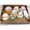 Image 1 : LARGE FLAT OF BONE CHINA TEACUPS AND SAUCERS