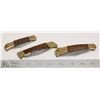 Image 1 : LOT OF 3 OLD SCHOOL HUNTING/FISHING POCKET KNIVES