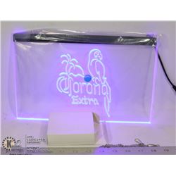 LIGHTED NEON BLUE "CORONA EXTRA" PARROT