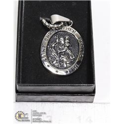 SAINT CHRISTOPHER PENDANT WITH 23" CHAIN