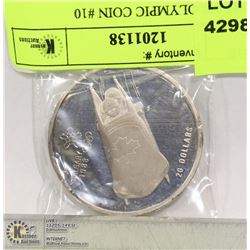 1988 20$ OLYMPIC COIN #10 BOBSLED