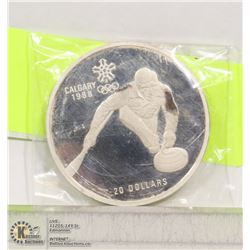 1988 20$ OLYMPIC COIN #8 CURLING