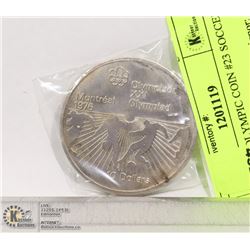 1976 10$ OLYMPIC COIN #23 SOCCER