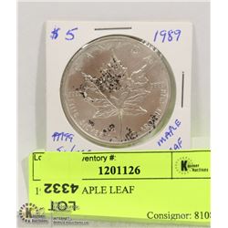 1989 5$  MAPLE LEAF