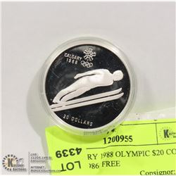 CALGARY 1988 OLYMPIC $20 COIN/ DATED 1987- FREE