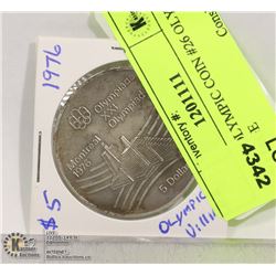 1976 5$ OLYMPIC COIN #26 OLYMPIC VILLAGE