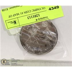 1973 10$ OLYMPIC COIN #1 MAP OF WORLD