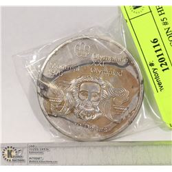 1974 10$ OLYMPIC COIN #5 HEAD OF ZEUS