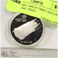 CALGARY 1988 OLYMPIC $20 COIN/ DATED 1987 -2MAN
