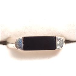 SILVER ONYX  RING (~SIZE 7)