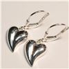 Image 2 : SILVER HEART SHAPED EARRINGS