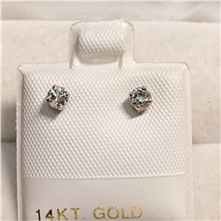 14K WHITE GOLD DIAMOND(0.21CT,I3,F-G) EARRINGS