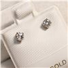Image 2 : 14K WHITE GOLD DIAMOND(0.21CT,I3,F-G) EARRINGS