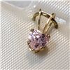 Image 3 : 14K YELLOW GOLD CUBIC ZIRCONIA PINK PENDANT