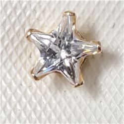 14K YELLOW GOLD CUBIC ZIRCONIA  NOSEPIN