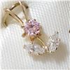 Image 3 : 10K YELLOW GOLD CUBIC ZIRCONIA WHITE, PINK