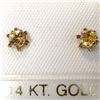 Image 1 : 14K YELLOW GOLD CITRINE EARRINGS