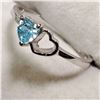 Image 1 : SILVER CUBIC ZIRCONIA BLUE RING