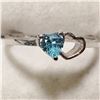 Image 3 : SILVER CUBIC ZIRCONIA BLUE RING