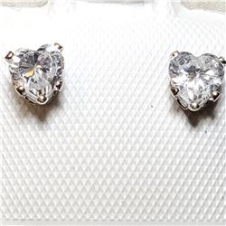 10K WHITE GOLD CUBIC ZIRCONIA EARRINGS