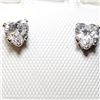 Image 1 : 10K WHITE GOLD CUBIC ZIRCONIA EARRINGS