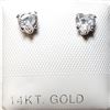 Image 2 : 10K WHITE GOLD CUBIC ZIRCONIA EARRINGS