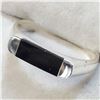 Image 2 : SILVER ONYX BLACK ONYX RING (~SIZE 8)