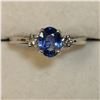Image 1 : 10K WHITE GOLD  SAPPHIRE-CEYLON(1CT) DIAMOND