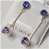 Image 2 : 10K YELLOW GOLD TANZANITE(1CT)  EARRINGS