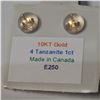 Image 5 : 10K YELLOW GOLD TANZANITE(1CT)  EARRINGS