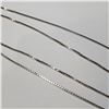 Image 3 : SILVER BLOCK CHAIN NECKLACE (~LENGTH 30"CM)