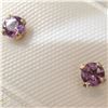 Image 2 : 14K YELLOW GOLD AMETHYST  EARRINGS